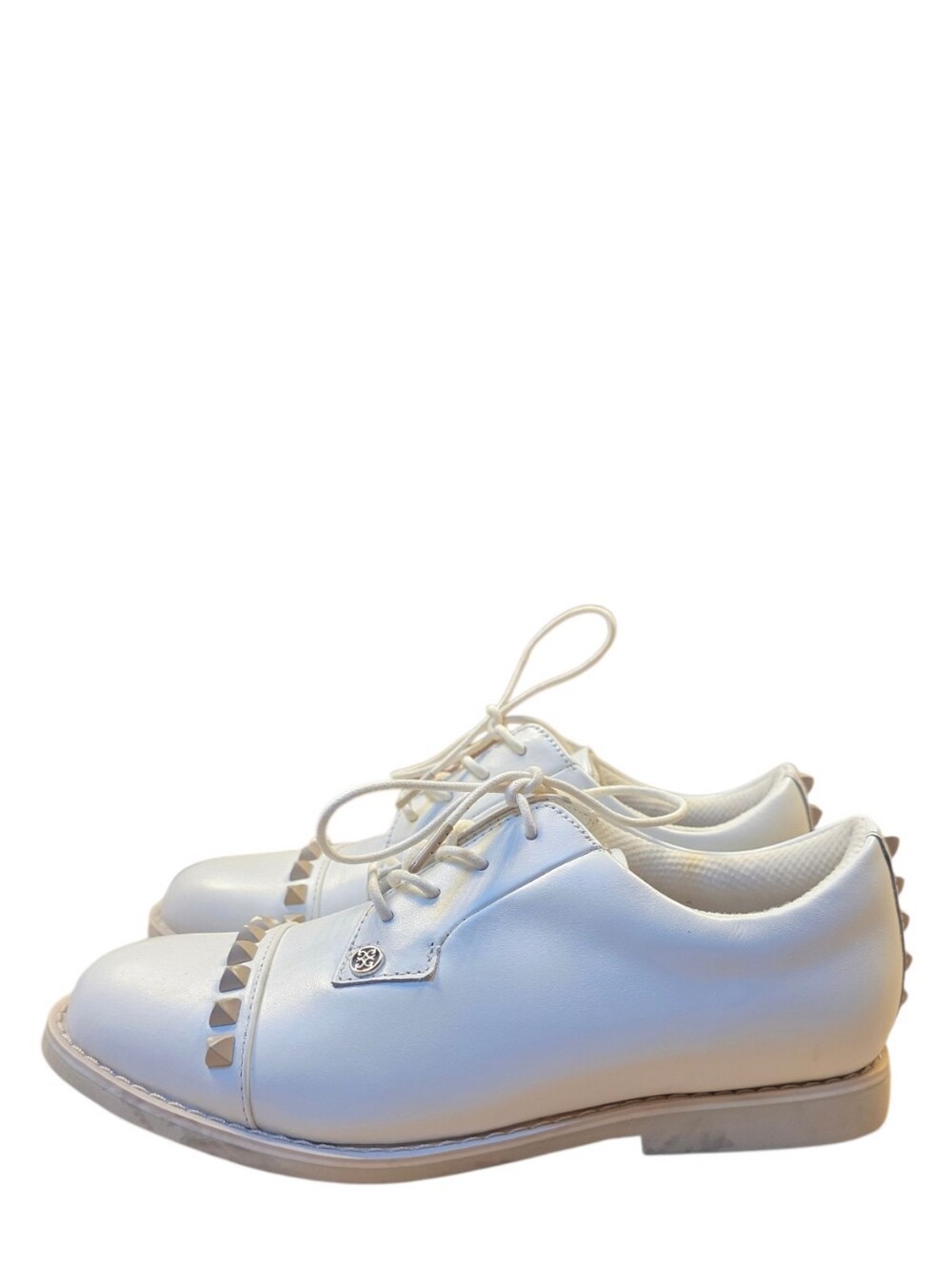 G/Fore White Leather Studded Golf Shoes Outdoor